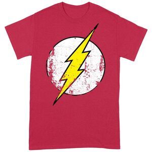Flash Unisex Adult Distressed Logo T-Shirt / Red